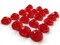 40 9mm Round Red Faceted Vintage Plastic Cabochons Hollow Back Dome Cabochons